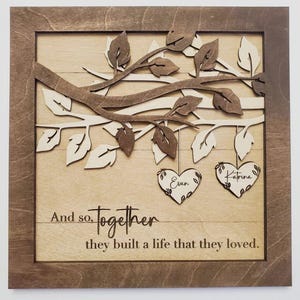 Letrero de madera personalizado, letrero de aniversario personalizado, letrero de madera personalizado para parejas