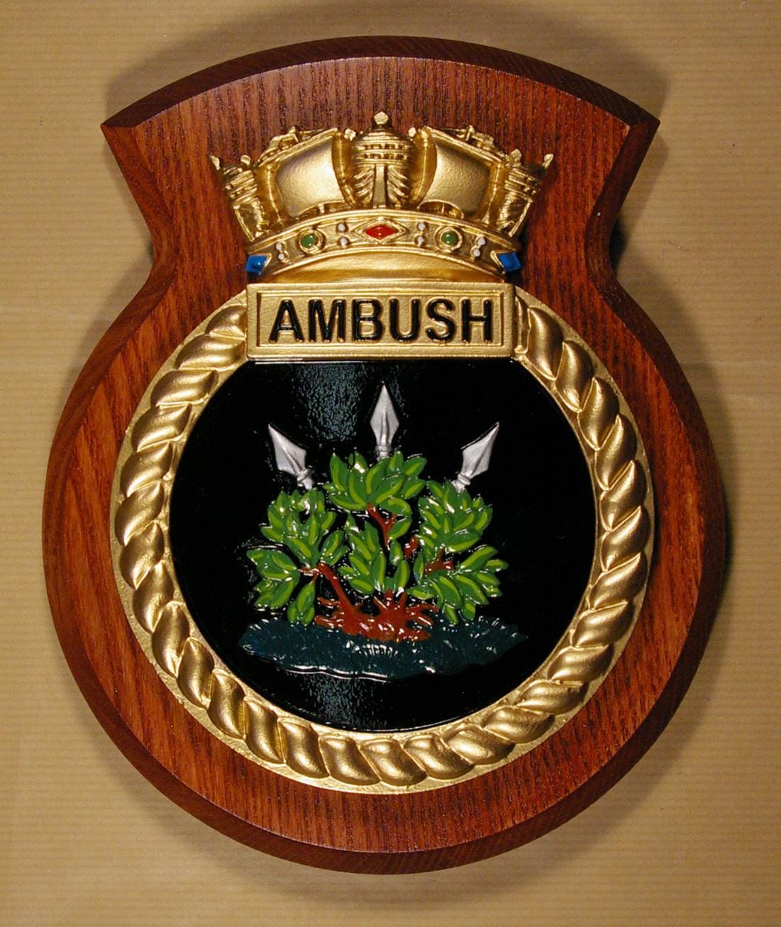 MOD HMS Ship Crests Plaques Shields Hand Painted High Relief Resin ...