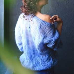 Mohair sweater women. Mohair cable knit women sweater. Mohair Sweater. handknit sweater. oversize women&#39;s pullover