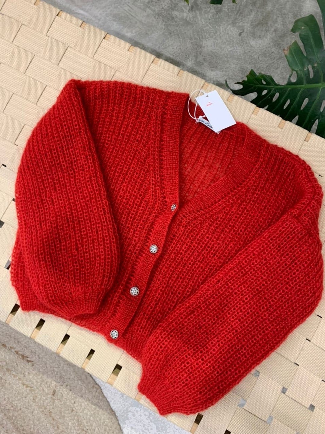 Mohair Cardigan Women. Mohair Red Women's Sweater. Mohair - Etsy Canada