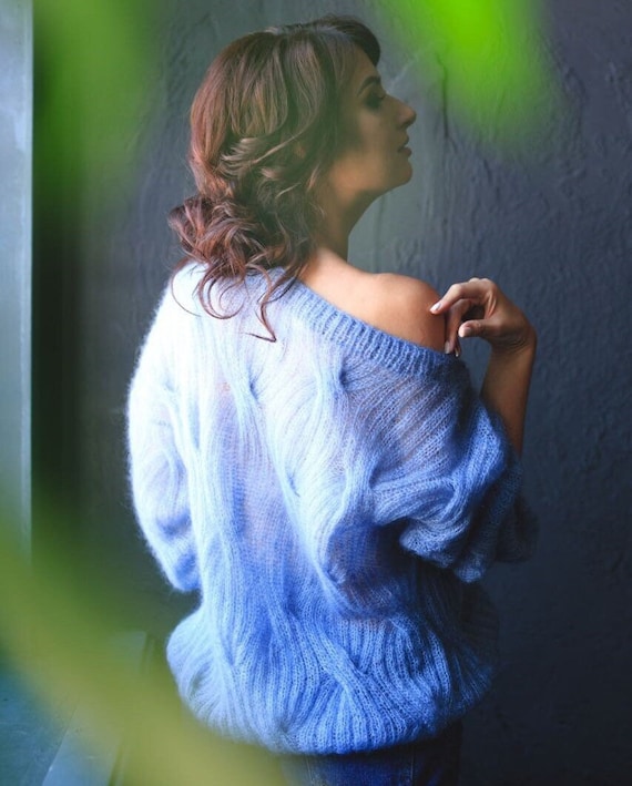 Mohair sweater women. Mohair cable knit women sweater. Mohair Sweater. handknit sweater. oversize women's pullover