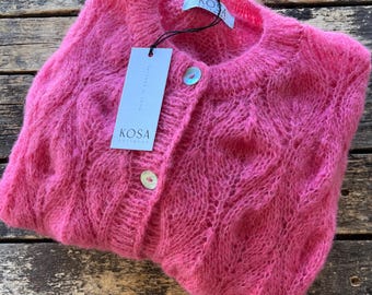 Alpaca Silk Openwork Cardigan, Bridal Cover-Up