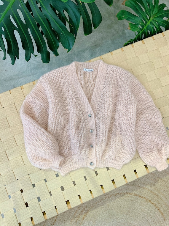 Mohair women cardigan. Wedding sweater. Silk Mohair beige women's sweater. Mohair Sweater.  Bridal sweater. Bridal jacket