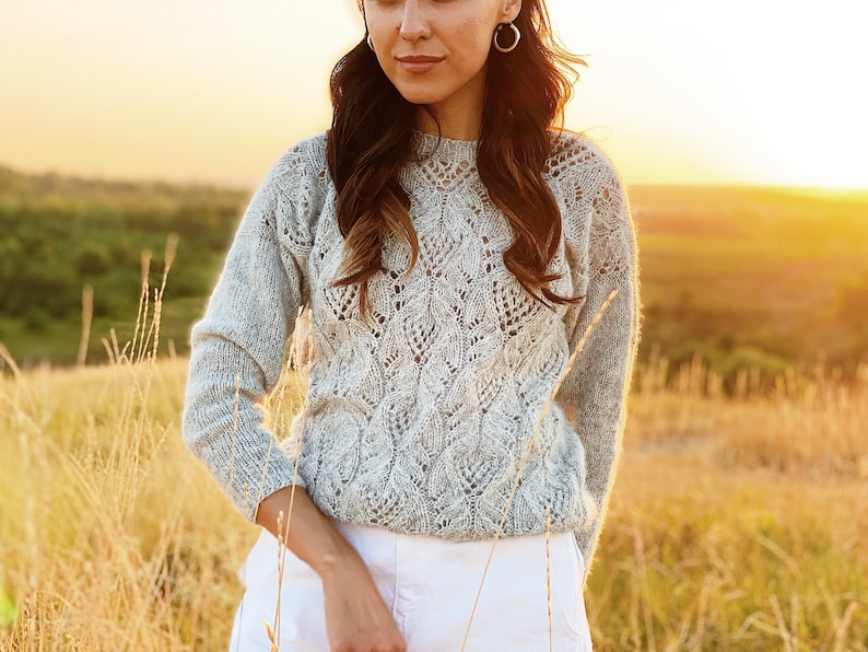 Suéter de alpaca gris para mujer. Suéter de boda de alpaca y lana merino. Suéter para mujer. Suéter de alpaca. Suéter de alpaca. imagen 1