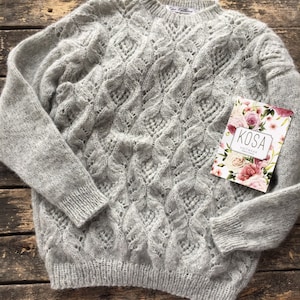 Suéter de alpaca gris para mujer. Suéter de boda de alpaca y lana merino. Suéter para mujer. Suéter de alpaca. Suéter de alpaca. imagen 2