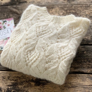 Off white alpaca women’s  sweater. Alpaca and merino wool wedding sweater. Sweater for women. Alpaca sweater. Alpaca pullover.
