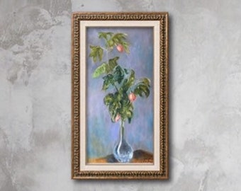 花と果物 - クロード・モネの手描きの油絵の複製、美しいさまざまな花
