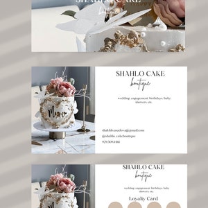 Modelo de cartão de visita para padaria, cartões de visita para confeitaria, cartão de visita para cupcakes, design personalizado para cartão de visita para bolos, modelo editável, Canva