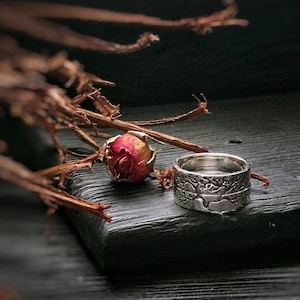 Tree Branch Ring for twins Wedding Rings 925 Sterling Silver jewelry Family Tree Nature Ring Pagan band Tree of Life Ring Woodland bands