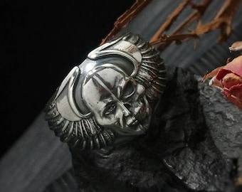 Hel Goddess of death Viking rings Norse god ring 925 sterling silver Scandinavian ring Celtic mens ring Nordic Valhalla Norse men jewelry