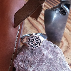925 Sterling Silver rings Viking ring Slavic ring Nordic Jewelry Pagan protection symbol Norse Mens ring Celtic jewelry Handcraft Brass ring