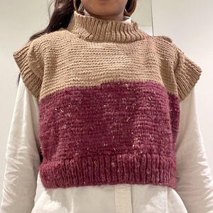 Easy Vest Knitting Pattern PDF, Dk Beginners Womens Round neck Top, EU Size 36-66, US 4-34,Uk 8-38, Fits Plus Size, Instant Digital Download