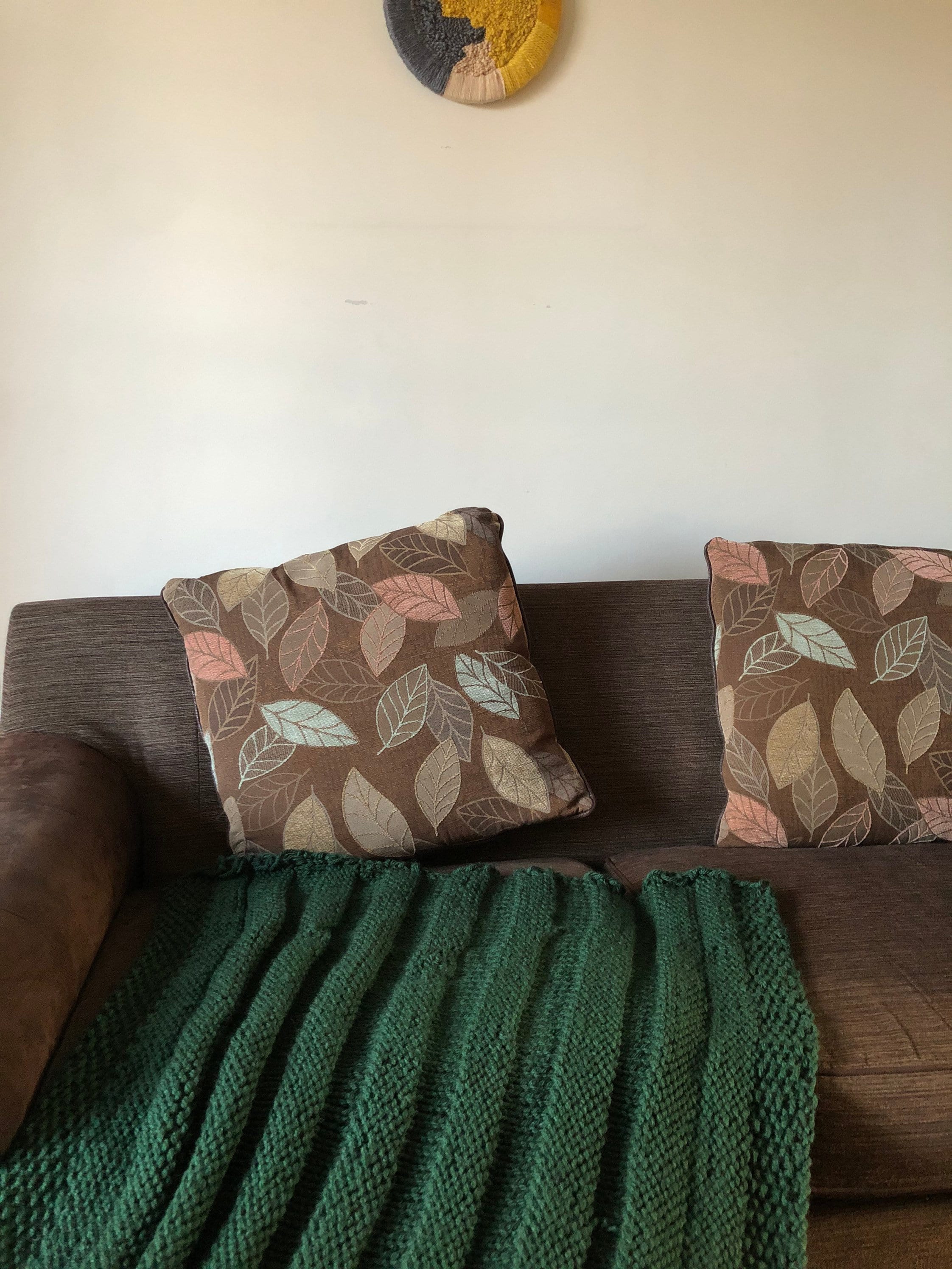 Large Emerald Green Chunky Knit Blanket Chunky Knitted Forest Etsy UK