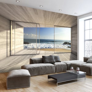 Wallpaper Mural 3D Effective Seascape Wall Art, Wall Mural