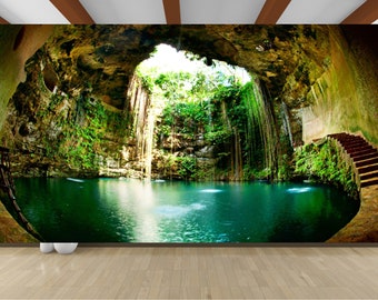 Wallpaper Cave Pond View Wall Art, Wall Mural