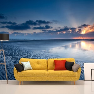 Wallpaper  Ocean and Sunset Landscape Wall Art, Wall Mural