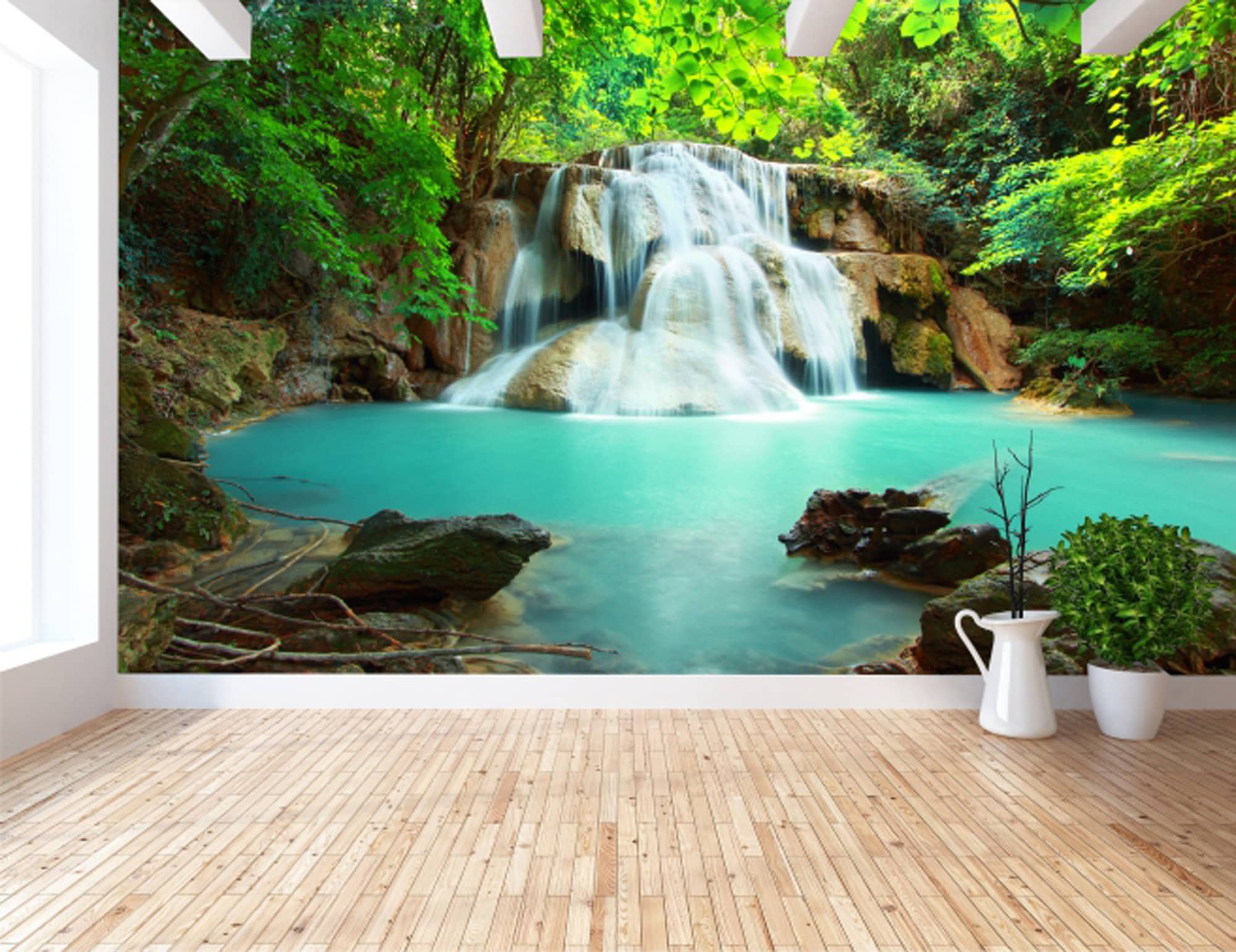 Waterfall wall mural wallpaper therapyfeet