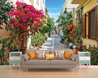 Wallpaper Mural Traditional Street and Houses Architecture Wall Mural