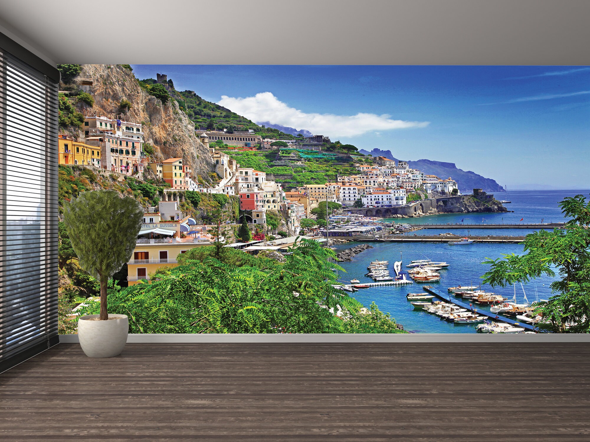 Amalfi Coast Wallpaper Mural: Italy Seascape Wall Decor - Etsy