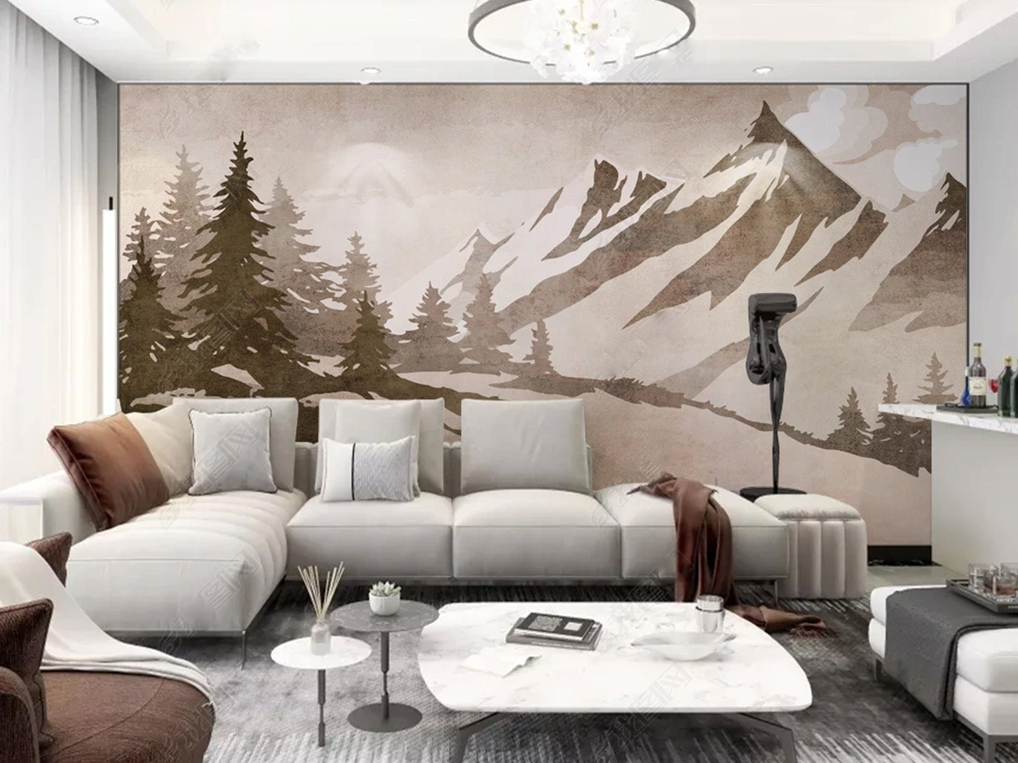 Drawing Room Grey Wallpaper - Déco Wallpaper-saigonsouth.com.vn