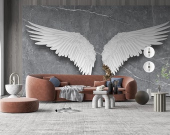 Angel Wings Wallpaper: Modern Minimalist Wall Mural