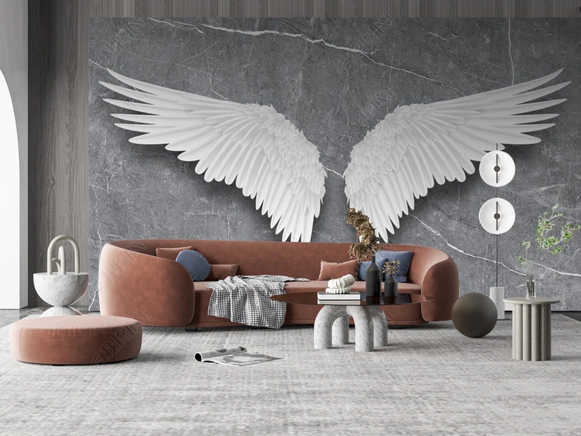 Angel Wings Wallpaper Modern Minimalist Wallpaper Angel - Etsy Angel Wings Wallpaper Modern Minimalist Wallpaper Angel - Etsy