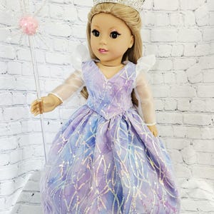 Wicked Good Witch Act 2 Purple Blue Glinda Dress For 18 Inch Dolls