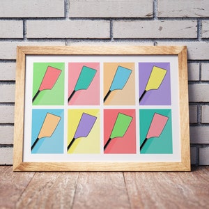 Rowing Print - Colourful Blades