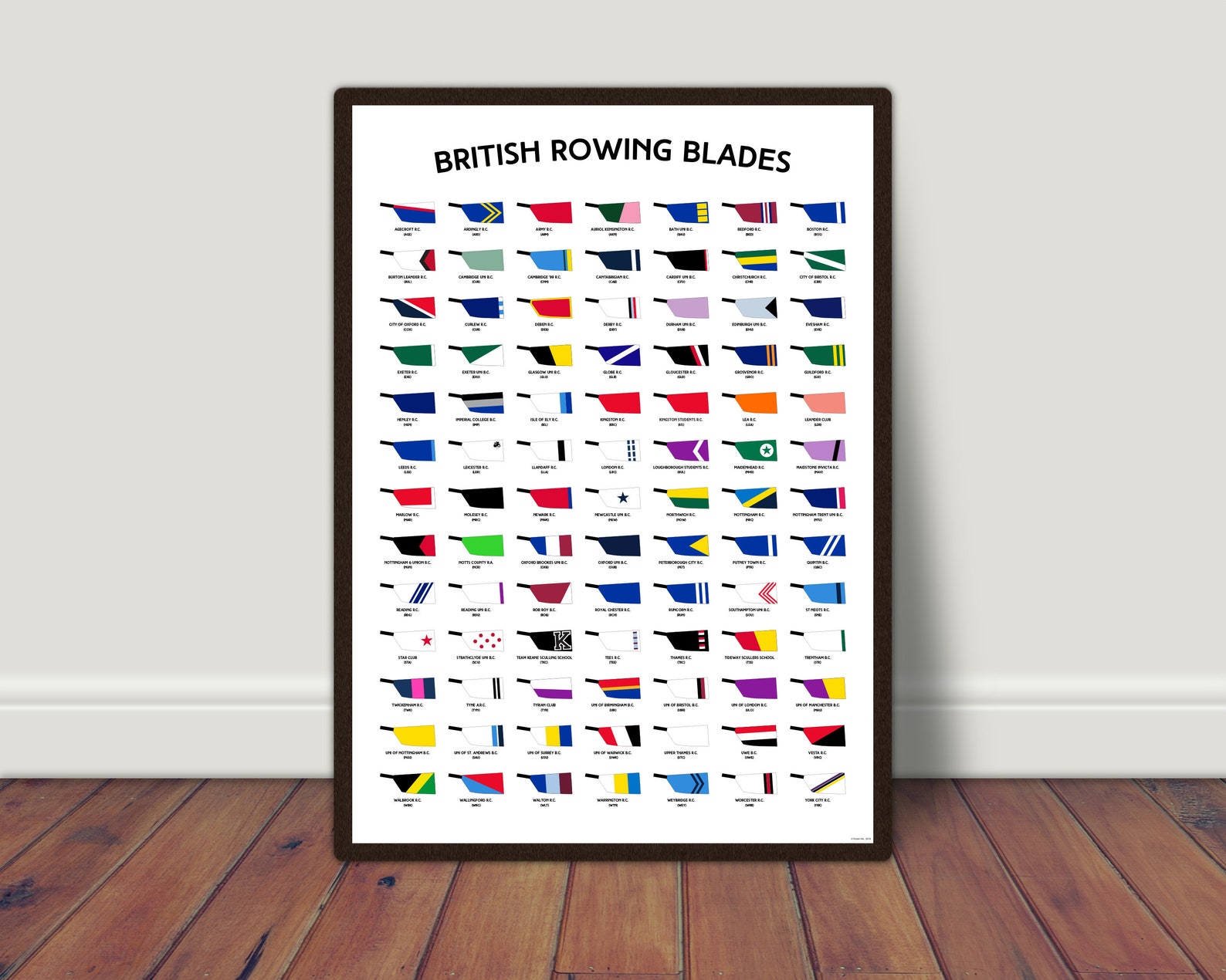 Rowing Print British Rowing Blades Etsy