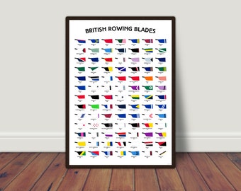 Rowing Print - British Rowing Blades