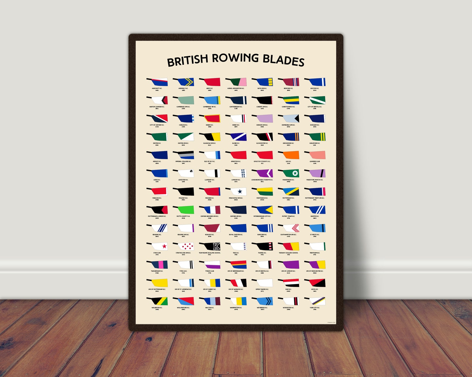 Rowing Print - British Rowing Blades - Etsy