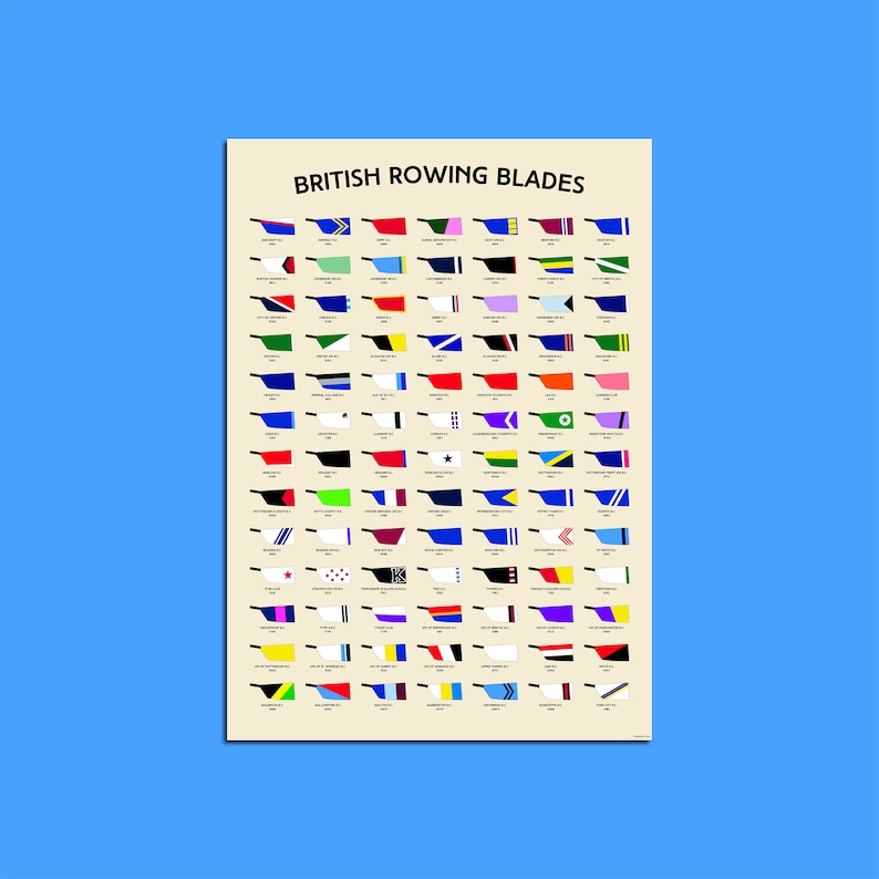 Rowing Print British Rowing Blades Etsy