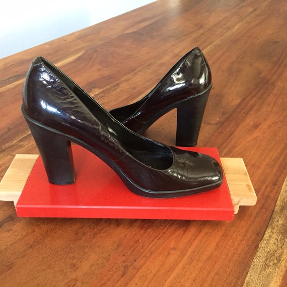 nine west patent pumps