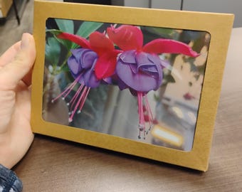 Blank greeting cards, flowers, nature