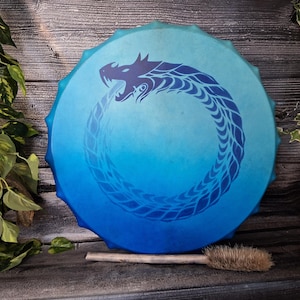 shamanic drum Ouroboros  22 inch 56 cm  shaman drum, spiritual drum