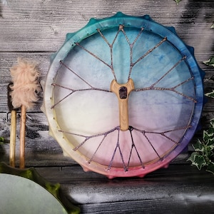 Shaman drum Sea sunset ,  schamanen trommel, tambour chamanique