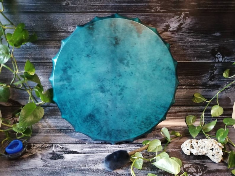 Shamanic Drum Deepocean 56 Cm 22 Shamandrum Etsy