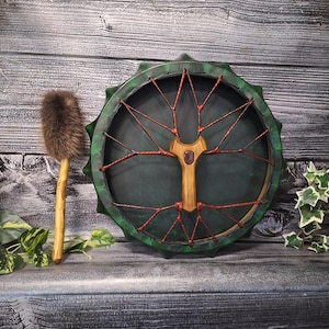 tamburo sciamanico Albero della vita 46 cm 18 pollici, shamandrum, tamburo, schamanentrommel, dono spirituale