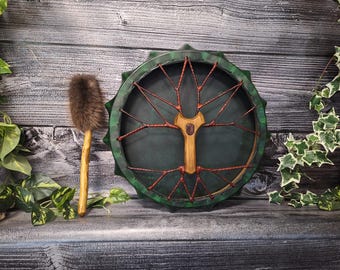 Tambor chamánico Árbol de la vida 46 cm 18 pulgadas, shamandrum, tambour, schamanentrommel, regalo espiritual