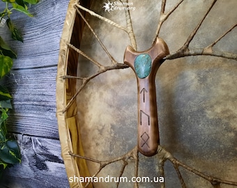 Tambor chamánico ovalado Cazador, tambor vikingo, tambor chamánico