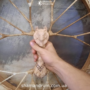 drum Wolf shamanic drum, tambour, celtic drum, totem drum