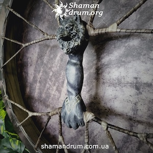 Shamanic drum Wolf ,  schamanen trommel, tambour viking, celtic drum