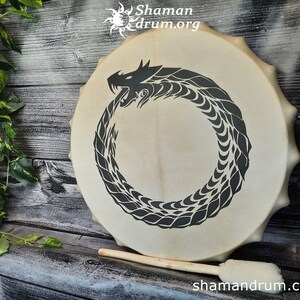 Ouroboros drum. Mystical barban. A drum about the cyclical nature of eternity and infinity. The alternation of creation and destruction, life and death. Barban about the energy of constant rebirth and death.
