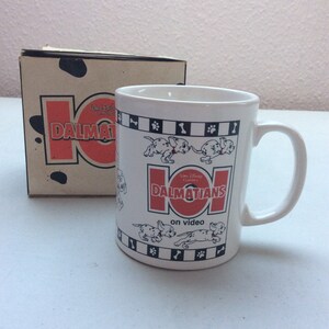 Vintage Walt Disney Classics, 101 Dalmatians, On Video, Staffordshire Mug