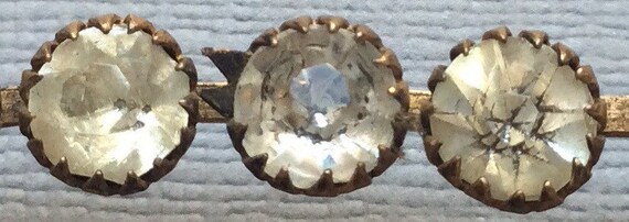 Antique Rectangular Clear Paste Buckle Slide - image 8