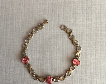 Vintage Pink Paste Bracelet