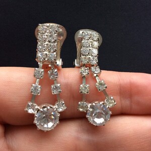 Boucles D'oreilles Clips Vintage Feuille - Couleur Parme Rose Métallisé, Occasion