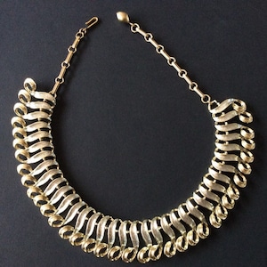 Gold and Silver Articulated Collar/Bib Necklace