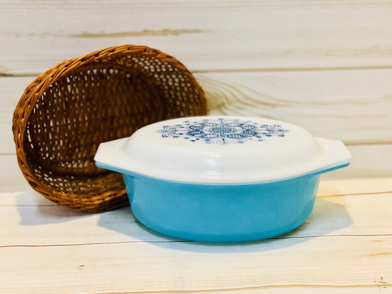Pyrex Vintage Casserole Dish with Basket Etsy