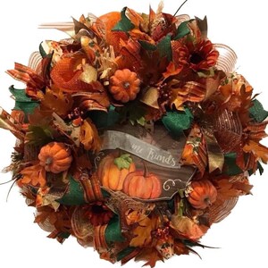 Welcome Pumpkin Wreath